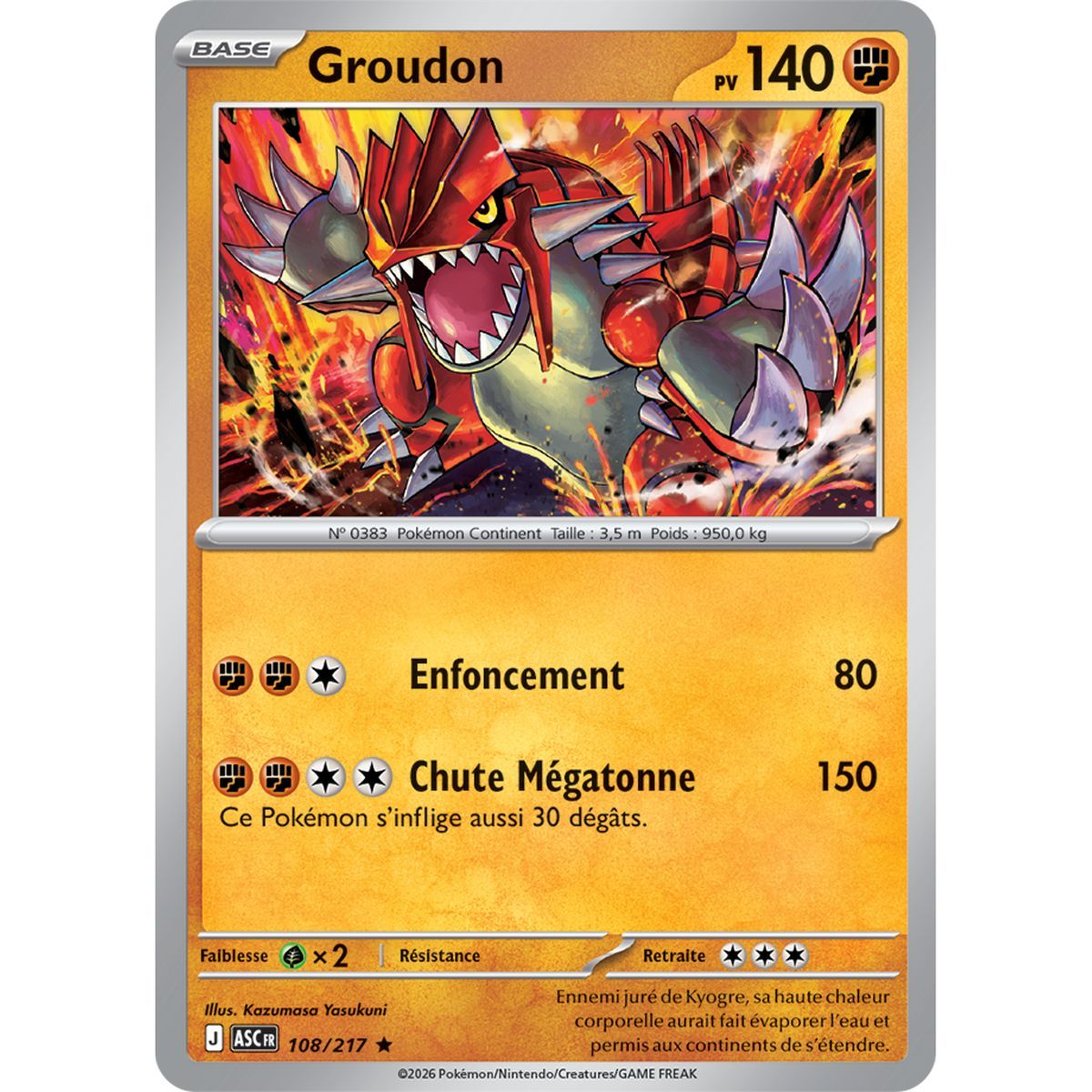 Groudon – Holo Rare 108/217 – ME02.5 – Pokémon – Mega-Entwicklung Transzendente Helden