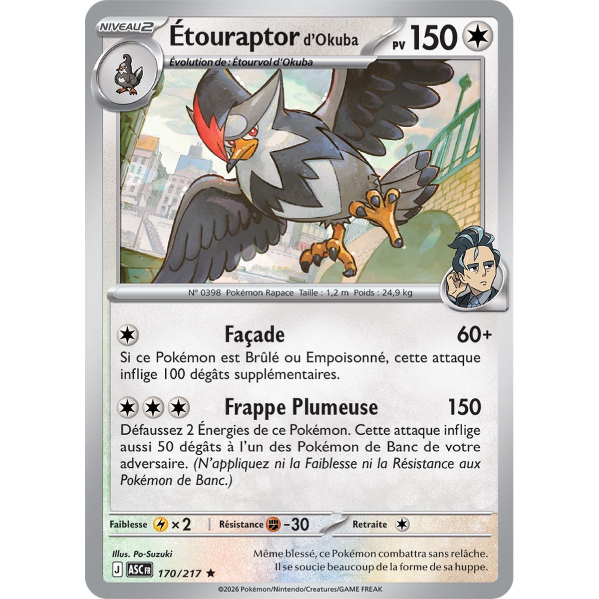Okuba Staraptor - Holo Rare 170/217 - ME02.5 - Pokémon - Mega Evolution Transcendent Heroes