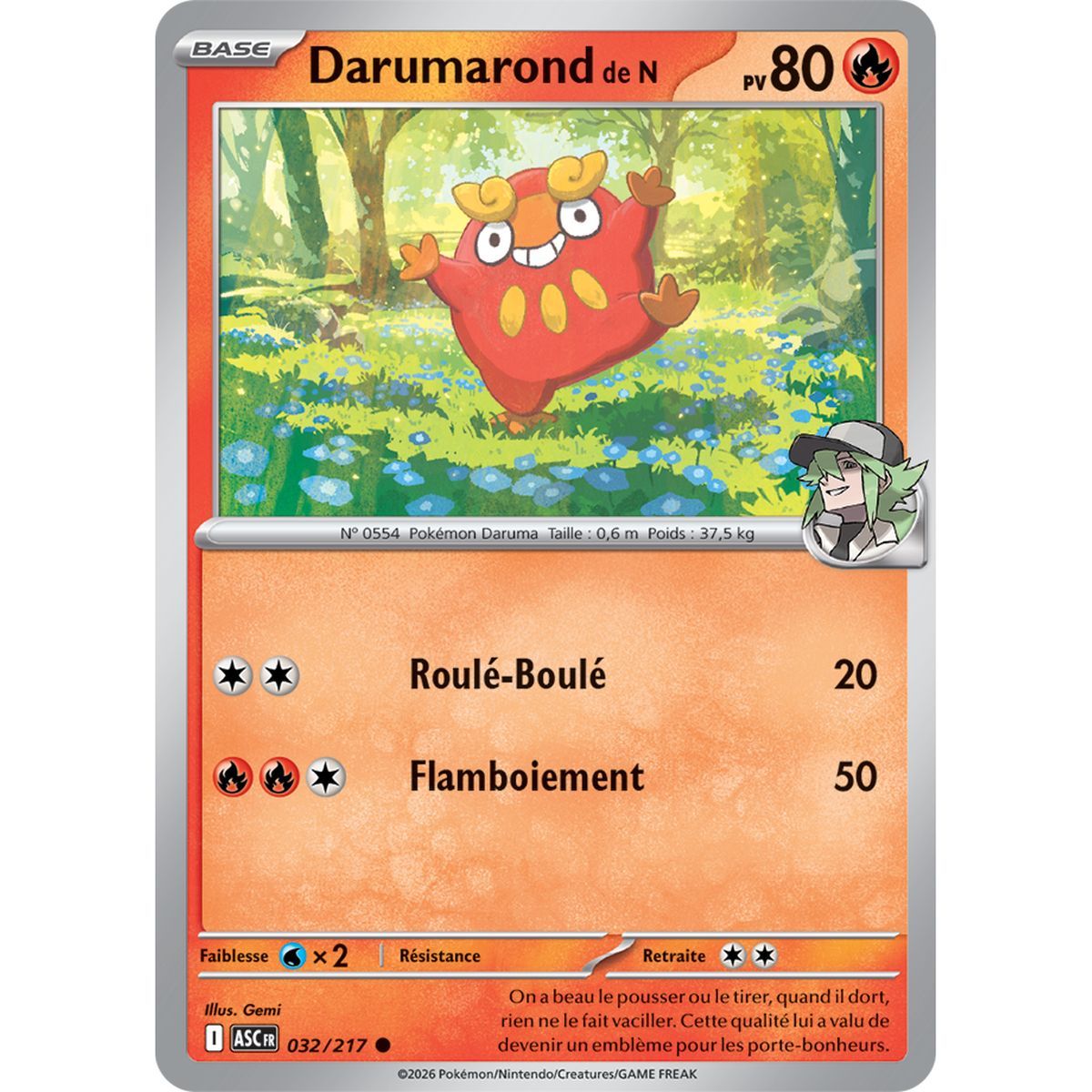 Darumarond von N - Umgekehrter Pokéball 32/217 - ME02.5 - Pokémon - Mega-Entwicklung Transzendente Helden