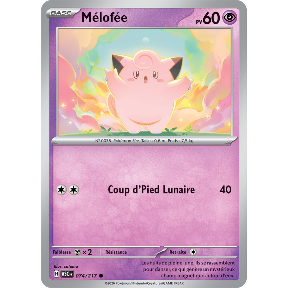 Clefairy - Umgekehrter Pokéball 74/217 - ME02.5 - Pokémon - Mega-Entwicklung Transzendente Helden