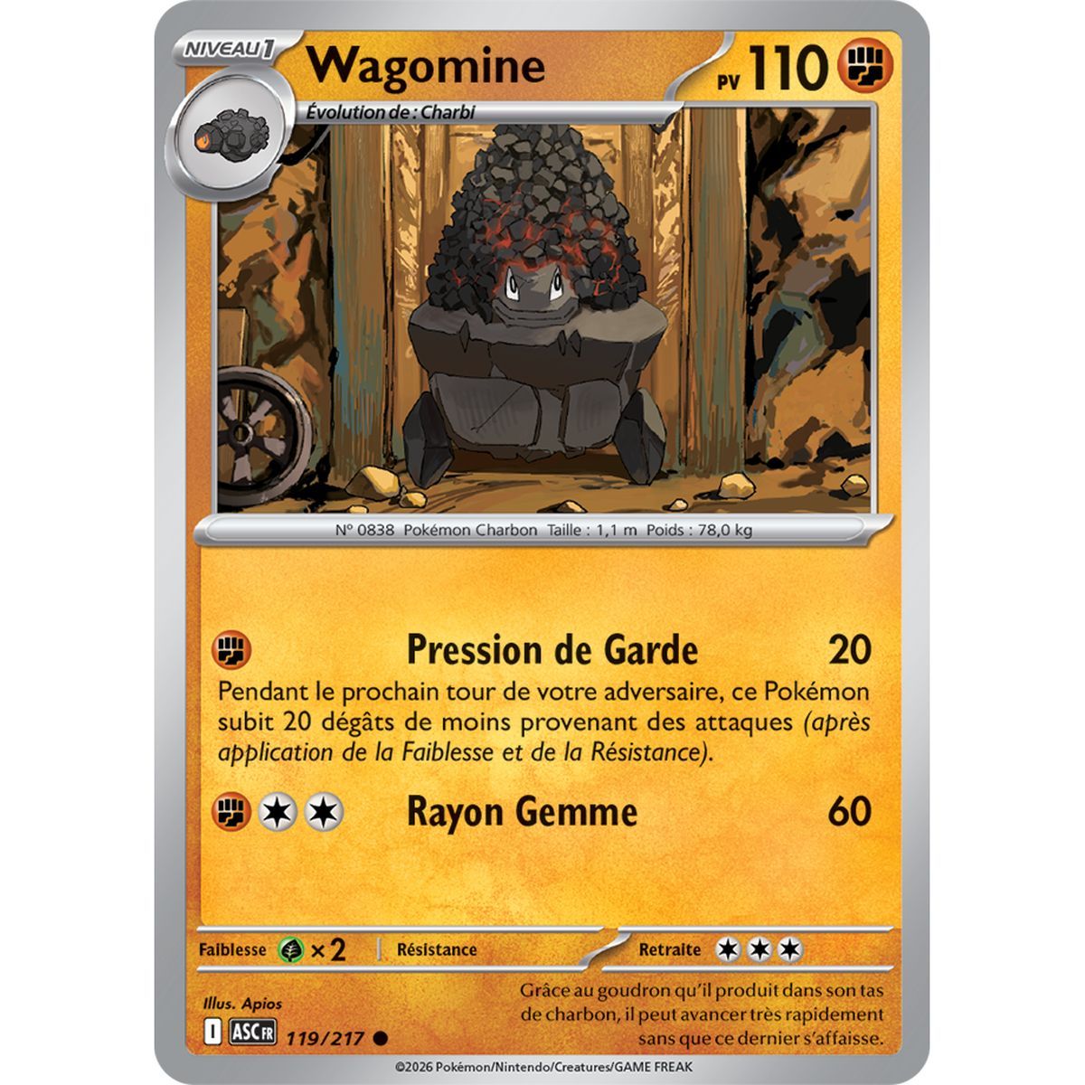 Wagomine - Umgekehrter Pokéball 119/217 - ME02.5 - Pokémon - Mega-Entwicklung Transzendente Helden