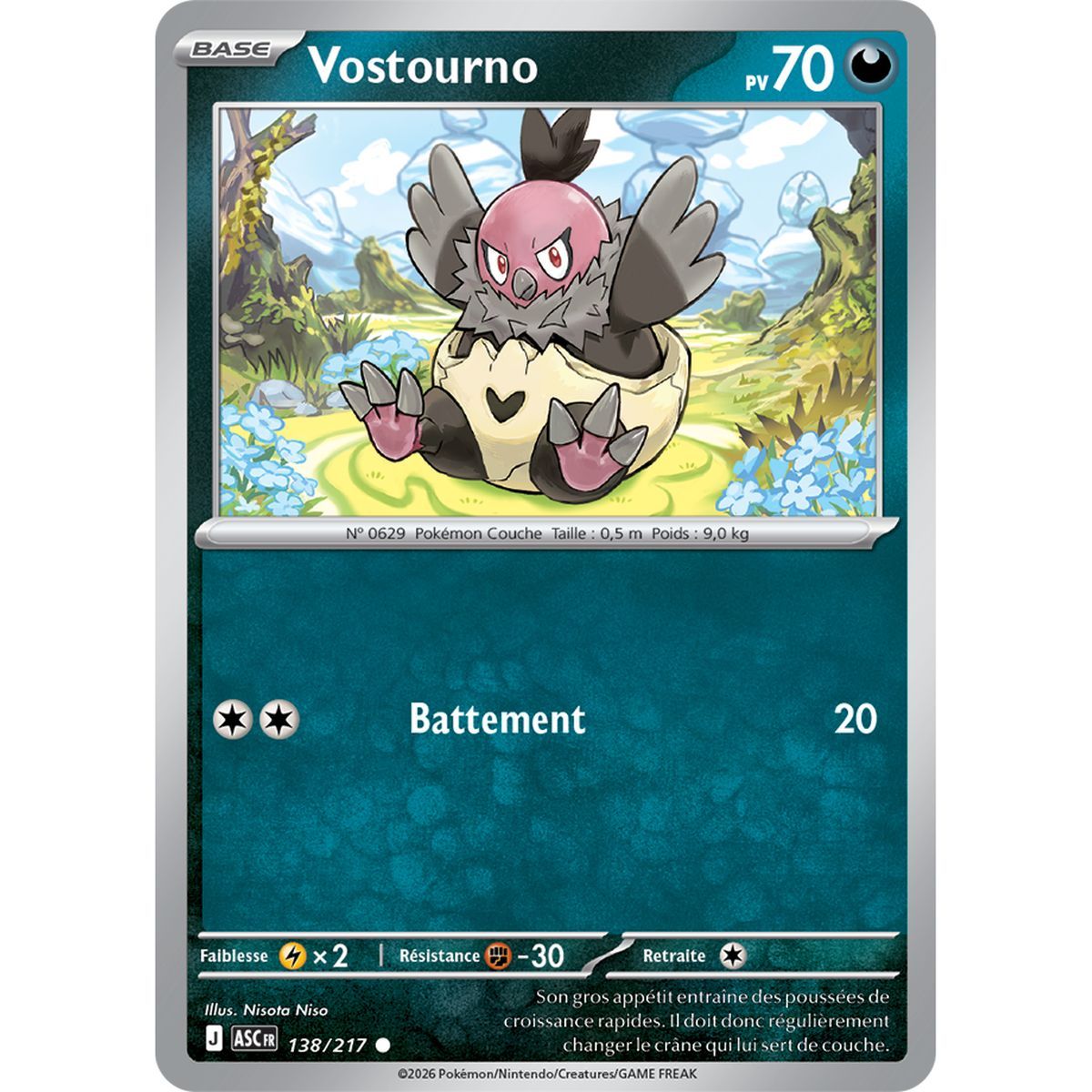 Vostourno - Reverse Pokéball 138/217 - ME02.5 - Pokémon - Mega Evolution Transcendent Heroes