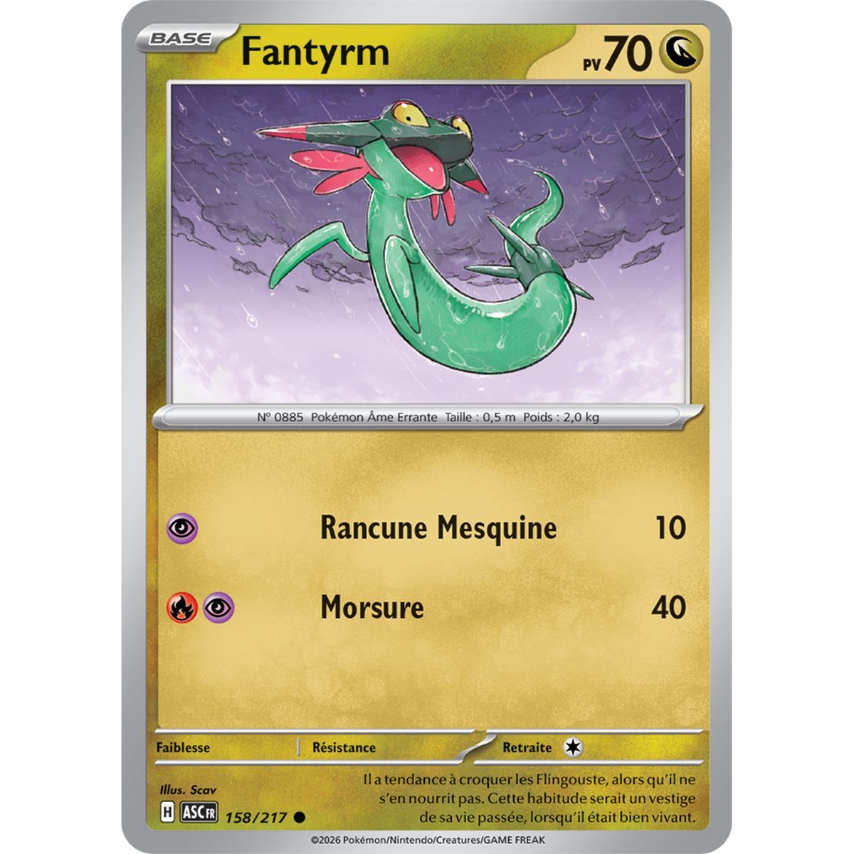 Fantyrm - Umgekehrter Pokéball 158/217 - ME02.5 - Pokémon - Mega-Entwicklung Transzendente Helden