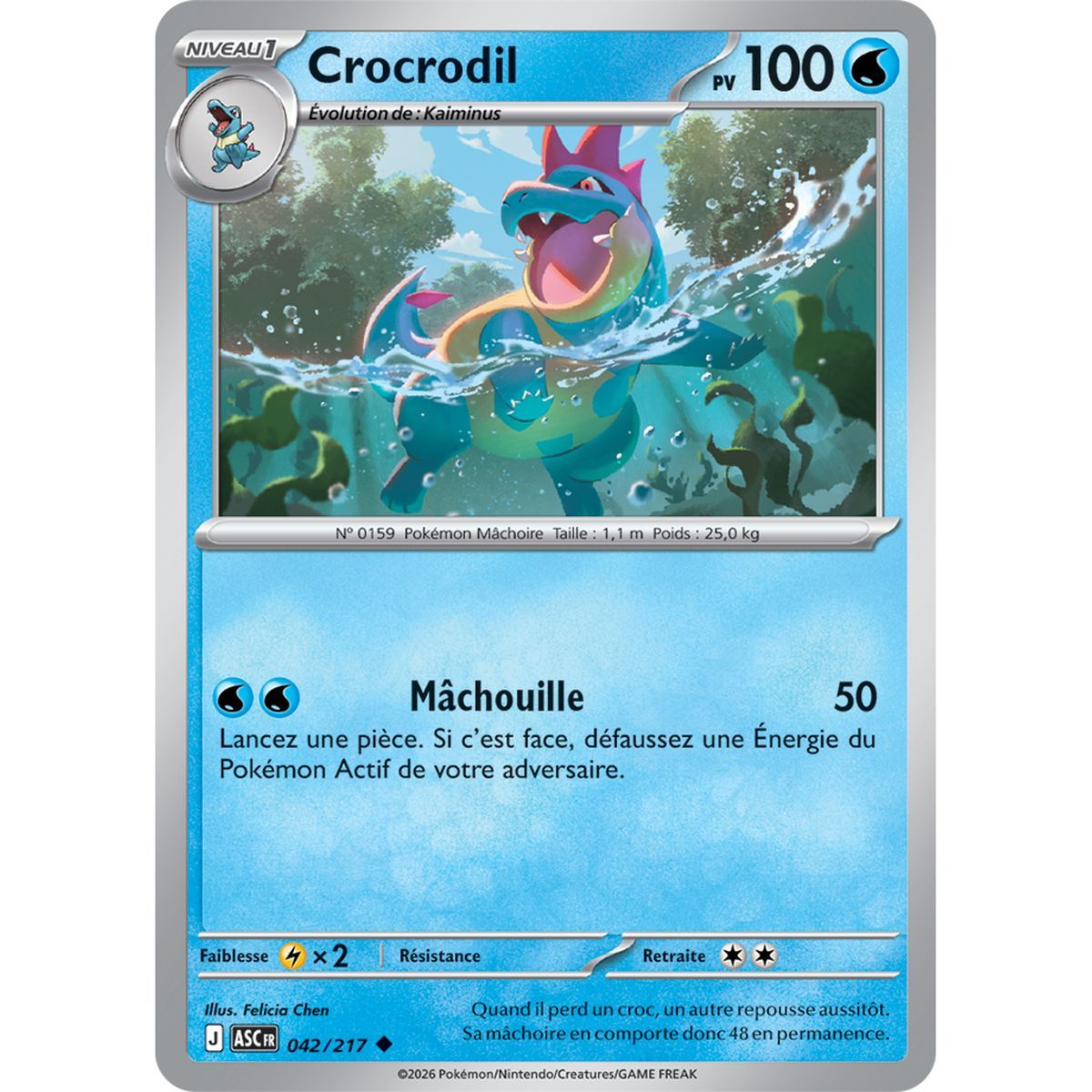 Crocrodil - Umgekehrter Pokéball 42/217 - ME02.5 - Pokémon - Mega-Entwicklung Transzendente Helden