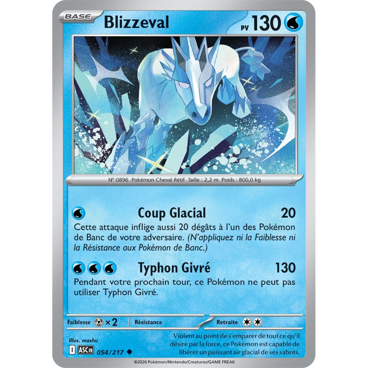 Blizzeval - Umgekehrter Pokéball 54/217 - ME02.5 - Pokémon - Mega-Entwicklung Transzendente Helden