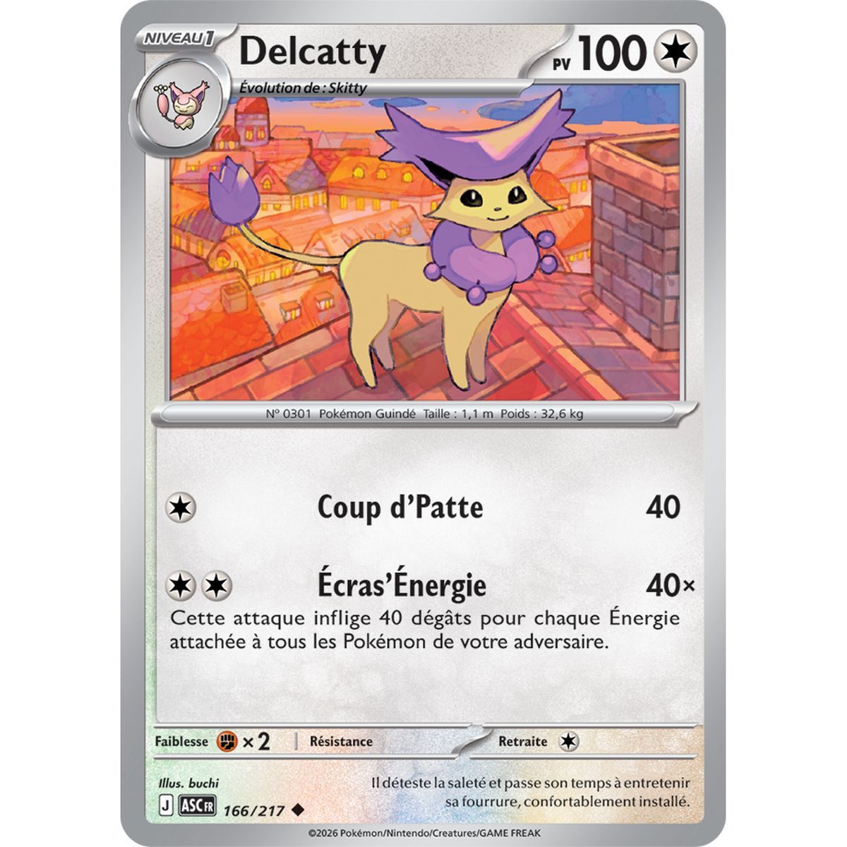 Delcatty - Umgekehrter Pokéball 166/217 - ME02.5 - Pokémon - Mega-Entwicklung Transzendente Helden