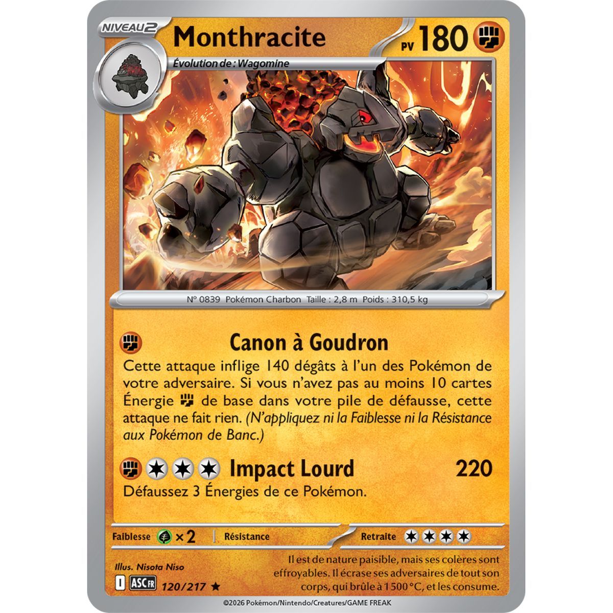 Monthracite - Umgekehrter Pokéball 120/217 - ME02.5 - Pokémon - Mega Evolution Transcendent Heroes