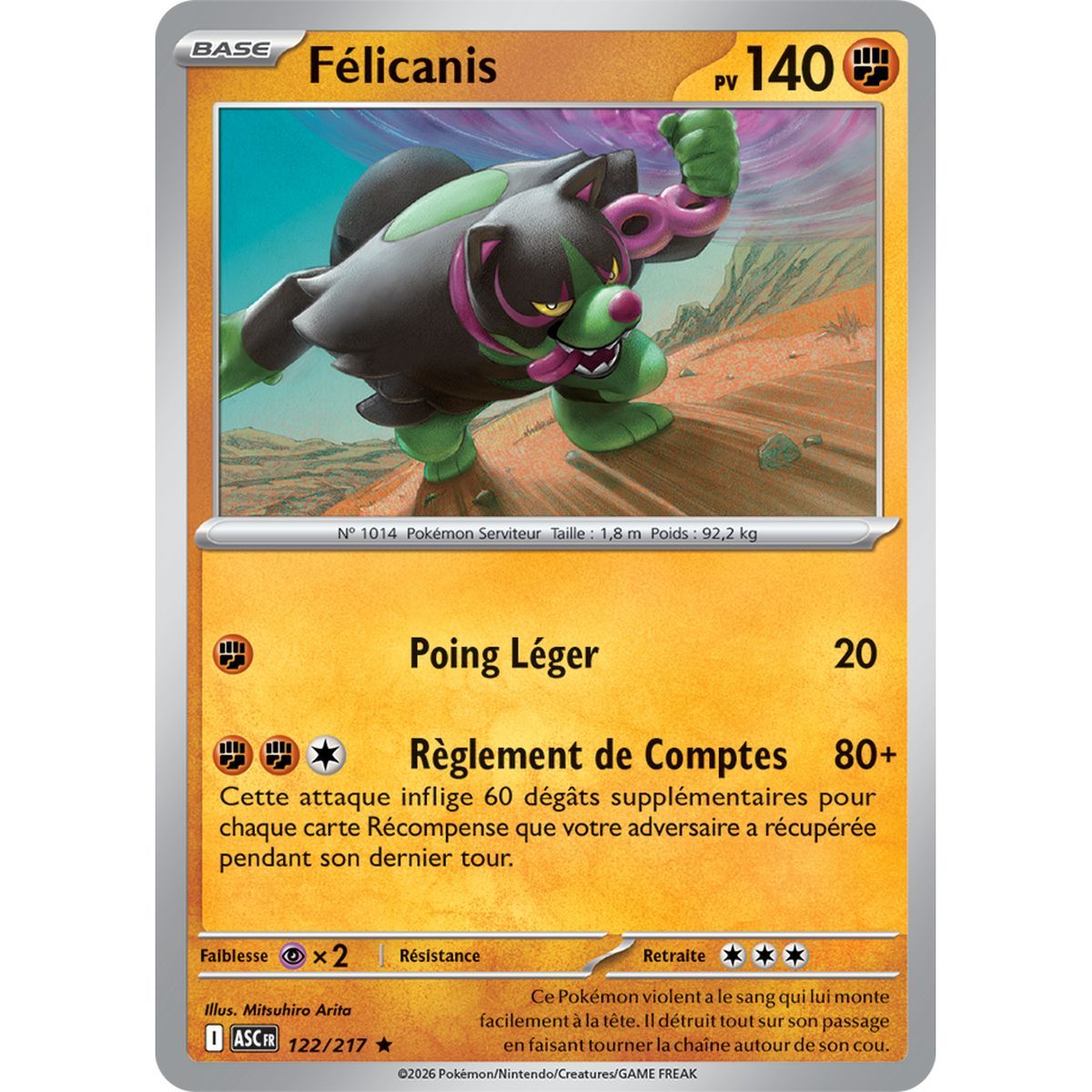 Felicanis – Reverse Pokéball 122/217 – ME02.5 – Pokémon – Mega Evolution Transcendent Heroes