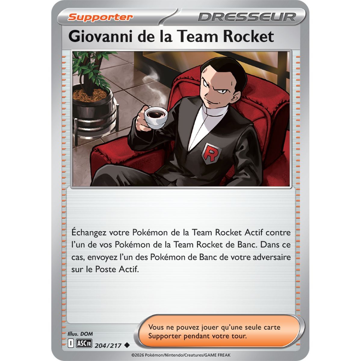 Giovanni von Team Rocket – Ungewöhnlich 204/217 – ME02.5 – Pokémon – Mega-Entwicklung: Transzendente Helden