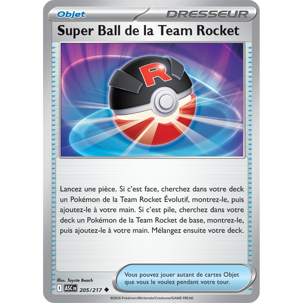 Team Rockets Superball – Ungewöhnlich 205/217 – ME02.5 – Pokémon – Mega-Entwicklung: Transzendente Helden