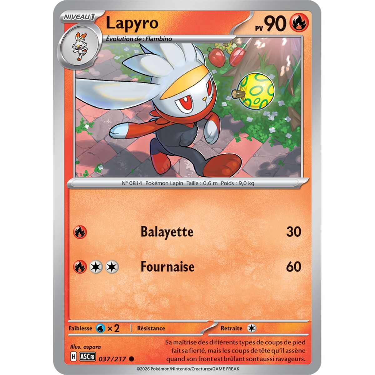 Lapyro – Häufig 37/217 – ME02.5 – Pokémon – Mega-Entwicklung Transzendente Helden