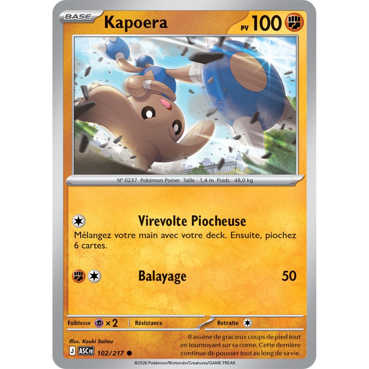 Kapoera - Häufig 102/217 - ME02.5 - Pokémon - Mega-Entwicklung Transzendente Helden