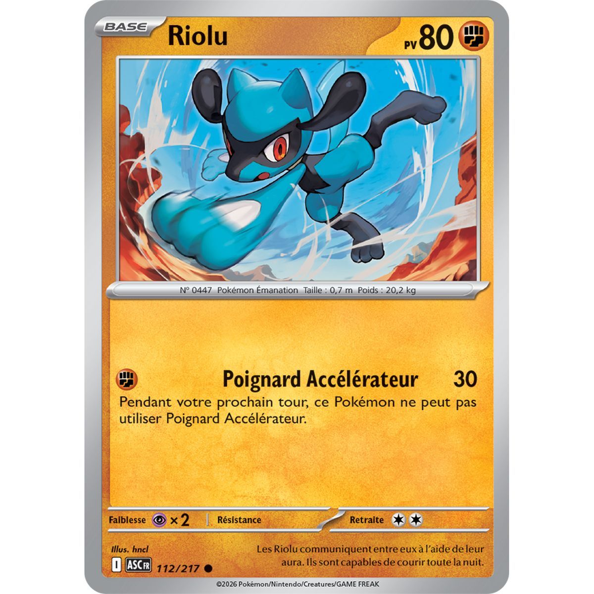 Riolu – Häufig 112/217 – ME02.5 – Pokémon – Mega-Entwicklung Transzendente Helden