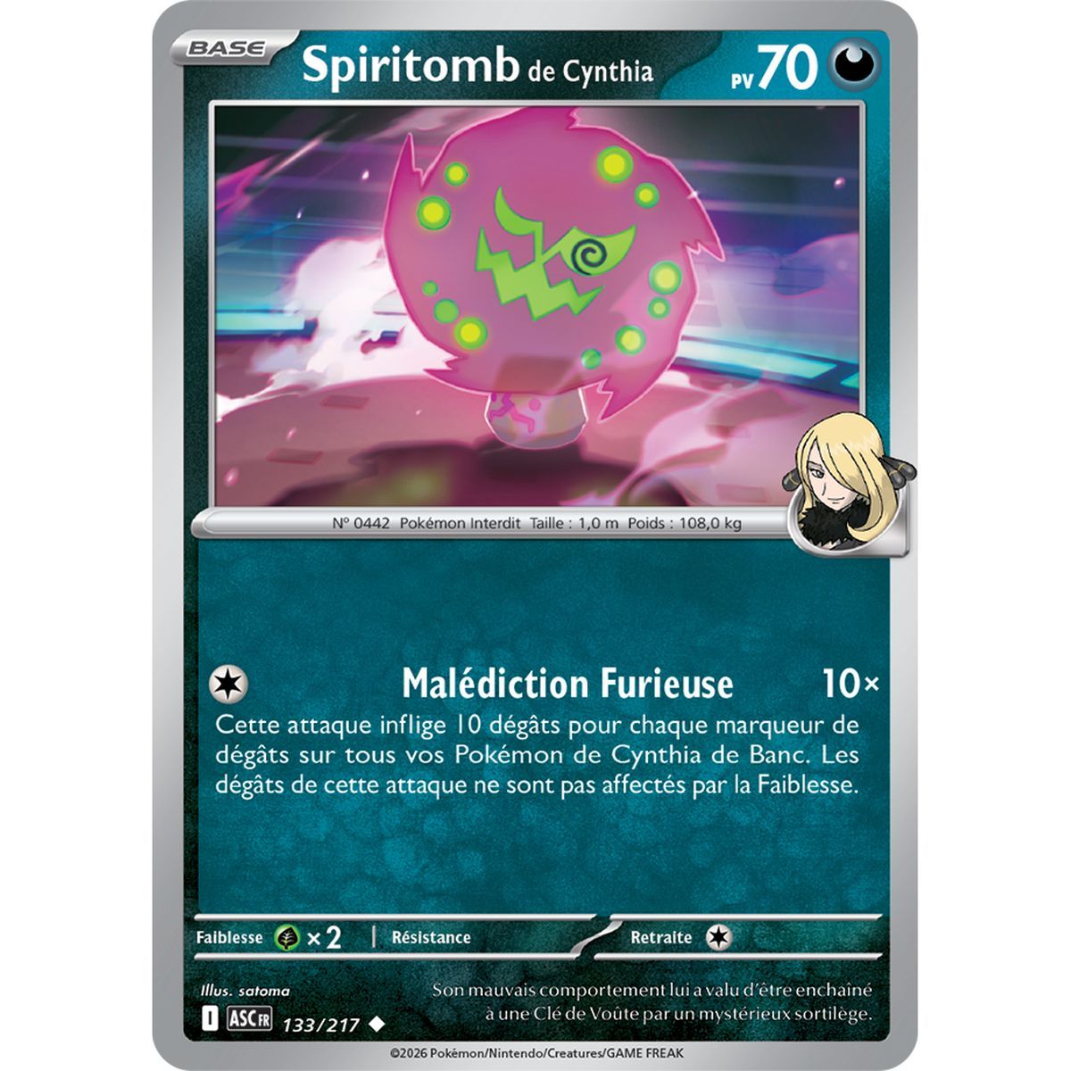 Cynthias Spiritomb - Reverse 133/217 - ME02.5 - Pokémon - Mega Evolution Transcendent Heroes
