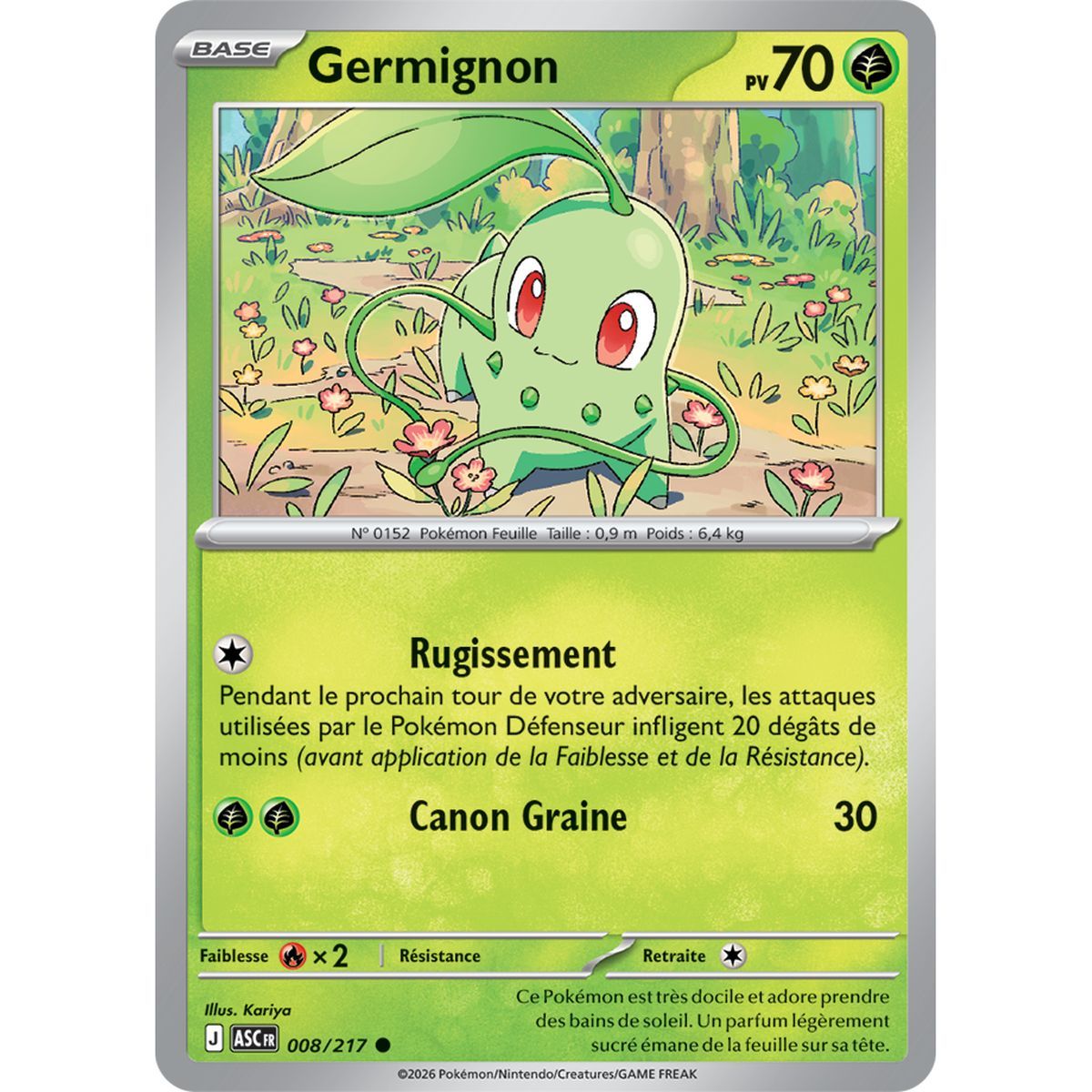 Chikorita – Reverse 8/217 – ME02.5 – Pokémon – Mega Evolution Transcendent Heroes