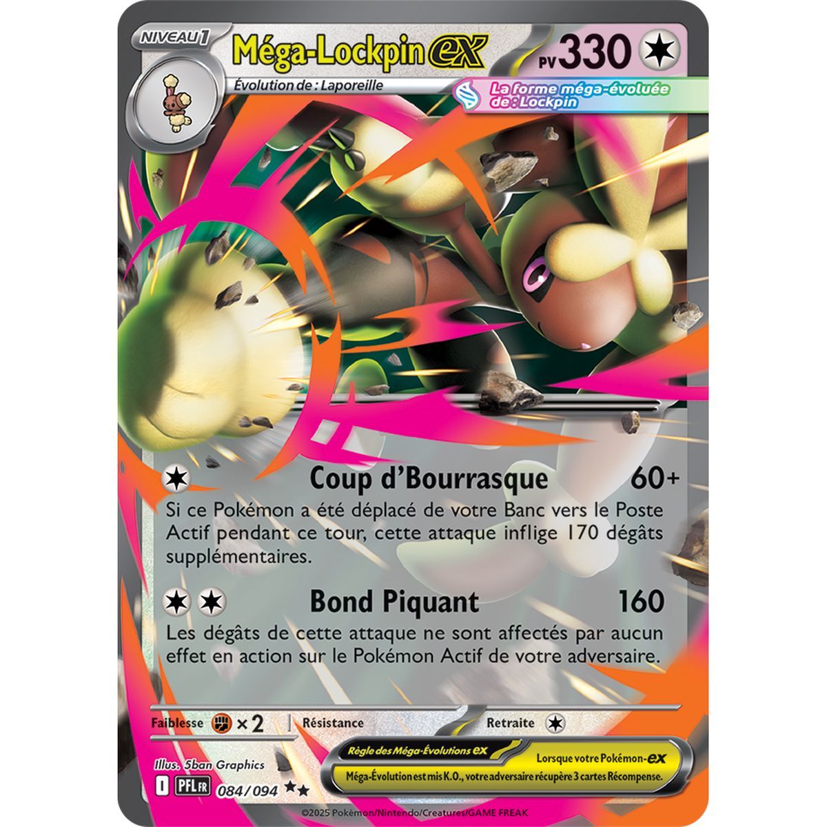 Mega-Lopunny-ex - Doppelt selten 84/94 - Mega-Entwicklung 2 Phantasmagorische Flammen