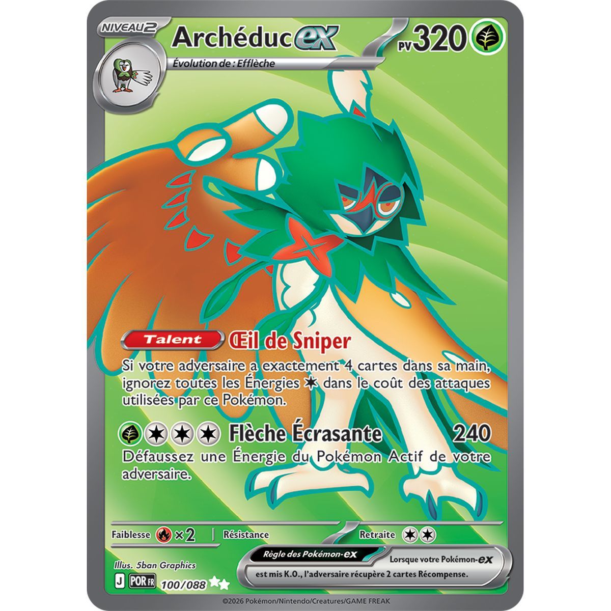Decidueye EX – Ultra Rare 100/88 – ME03 – Pokémon – Mega-Entwicklung „Perfect Balance“
