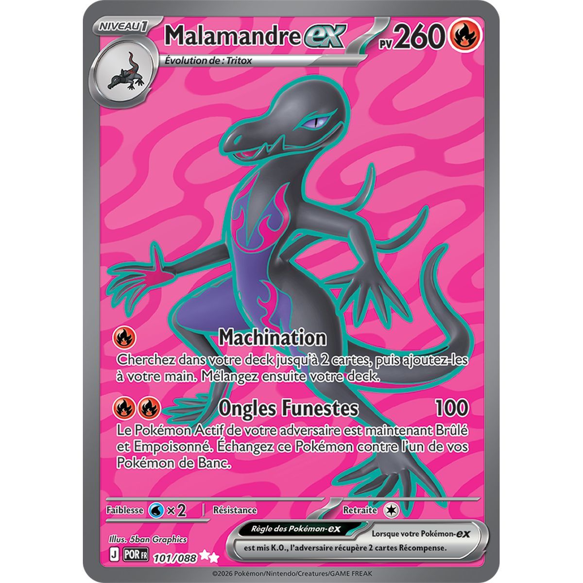 Salazzle EX – Ultra Rare 101/88 – ME03 – Pokémon – Mega-Entwicklung „Perfect Balance“