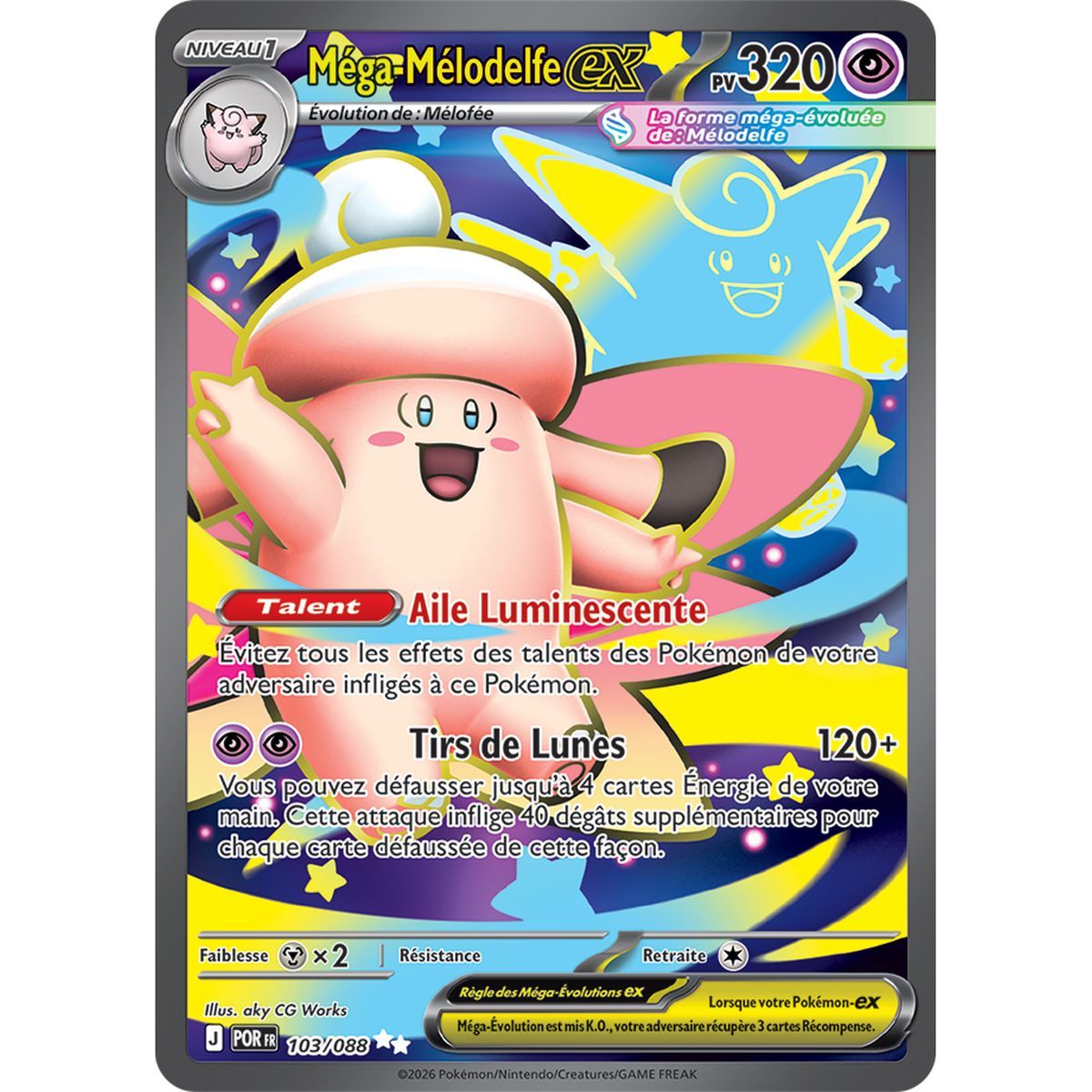 Mega-Clefairy EX – Ultra Rare 103/88 – ME03 – Pokémon – Mega-Entwicklung „Perfect Balance“