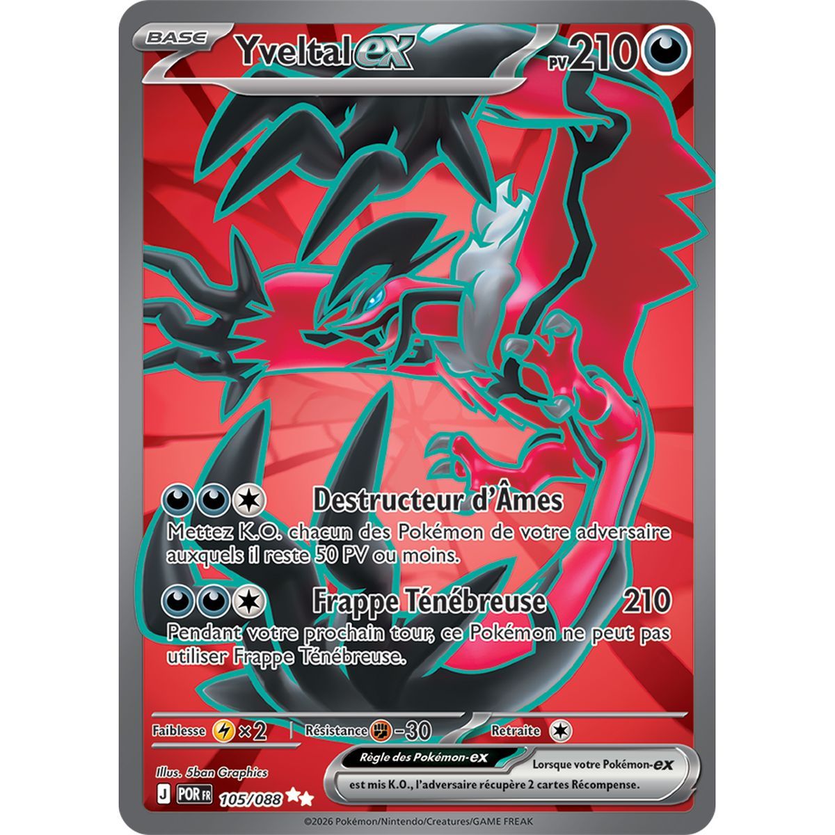 Yveltal EX – Ultra Rare 105/88 – ME03 – Pokémon – Mega-Entwicklung „Perfect Balance“