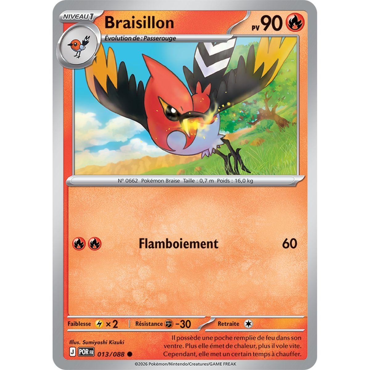 Braisillon – Reverse 13/88 – ME03 – Pokémon – Mega-Entwicklung: Perfekte Balance