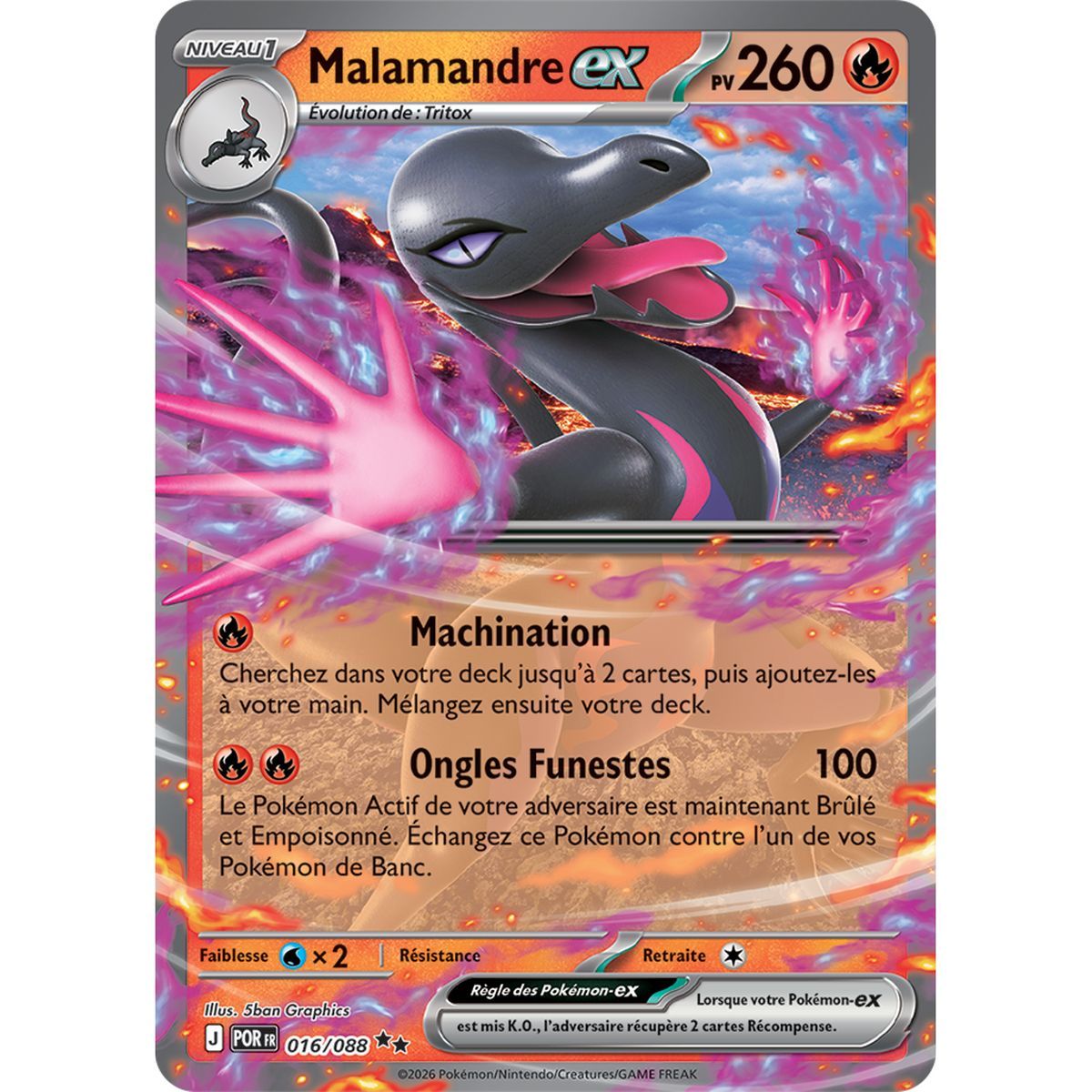 Salazzle EX – Doppelt selten 16/88 – ME03 – Pokémon – Mega-Entwicklung „Perfekte Balance“