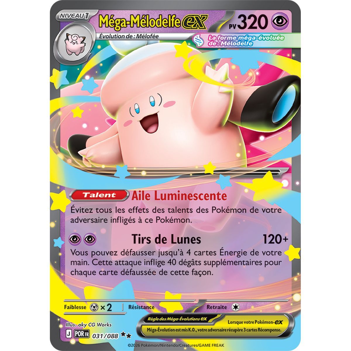 Mega-Clefairy EX – Doppelt selten 31/88 – ME03 – Pokémon – Mega-Entwicklung „Perfekte Balance“