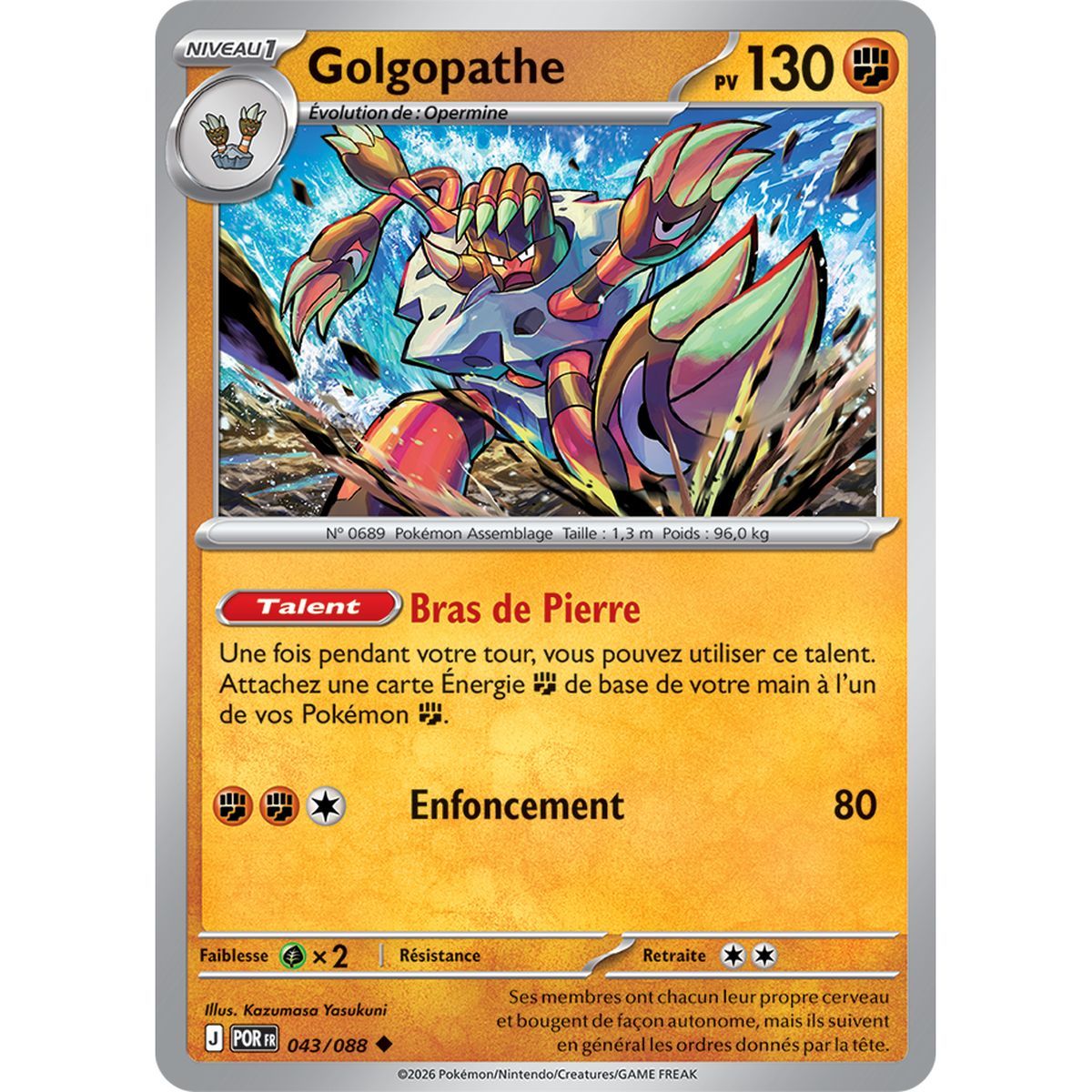 Golgopathe – Ungewöhnlich 43/88 – ME03 – Pokémon – Mega-Entwicklung Perfekte Balance