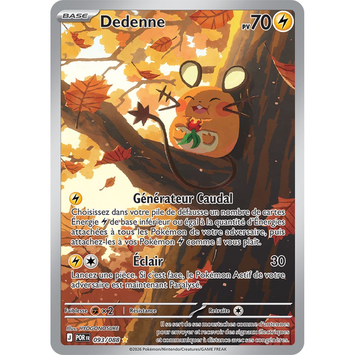 Dedenne – Seltene Illustration 93/88 – ME03 – Pokémon – Mega-Entwicklung „Perfekte Balance“