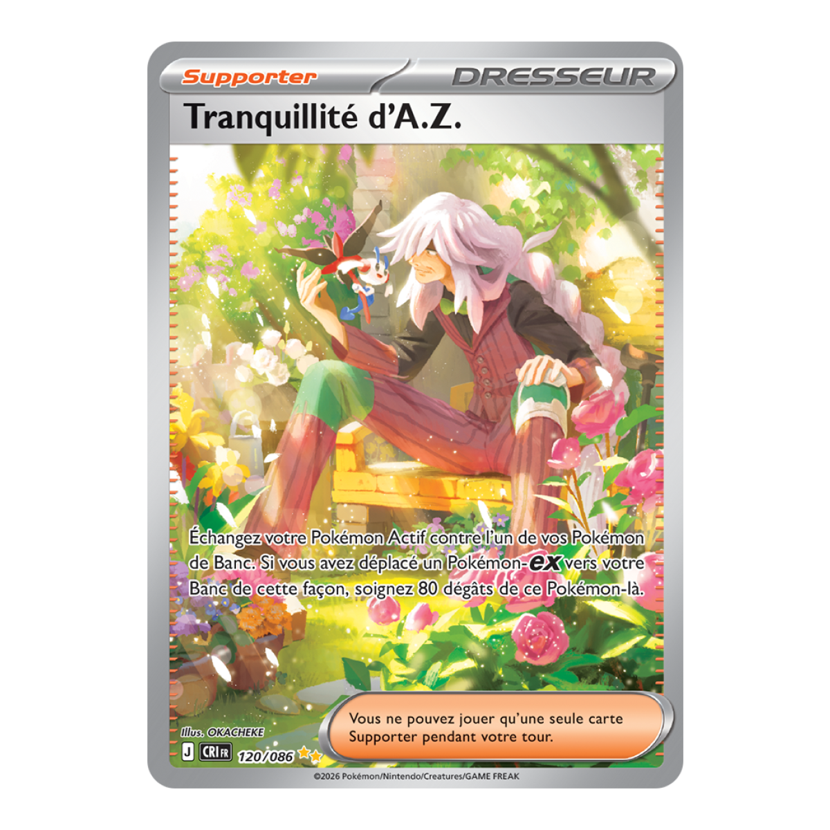 A.Z.s Ruhe – Besondere Illustration, Selten 120/86 – ME04 – Pokémon – Mega-Entwicklung Chaos Rising