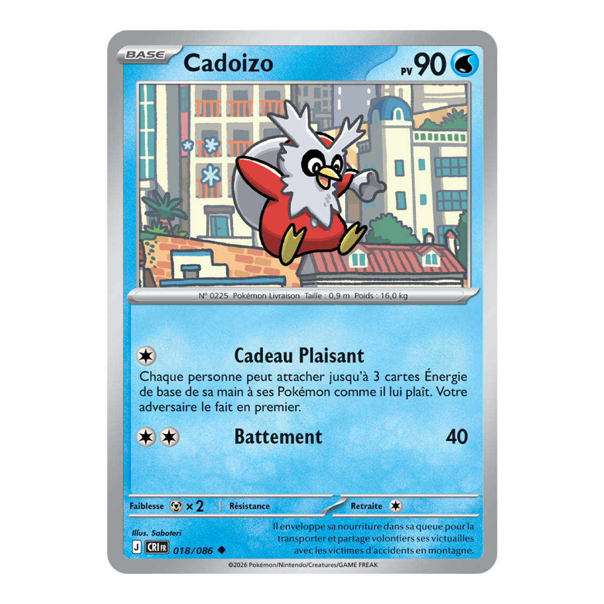 Delibird - Ungewöhnlich 18/86 - ME04 - Pokémon - Mega-Entwicklung Chaos Rising
