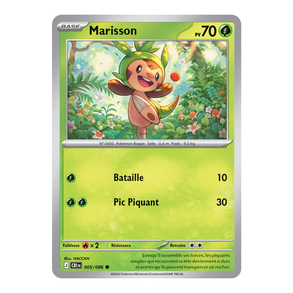 Chespin - Reverse 5/86 - ME04 - Pokémon - Mega Evolution Chaos Rising