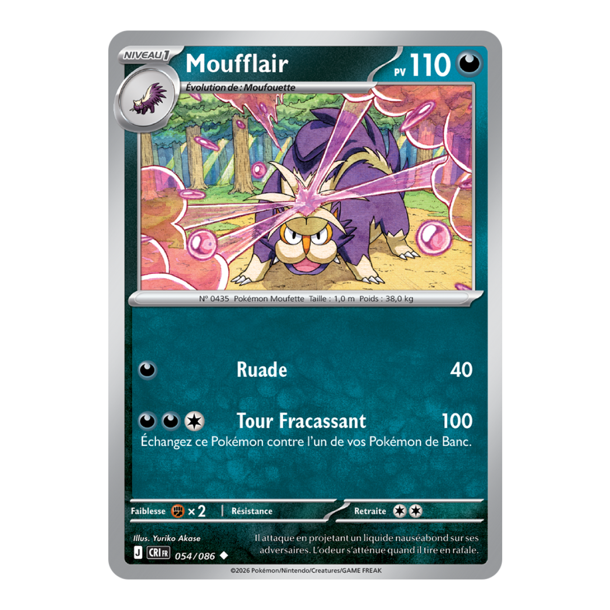 Moufflair - Reverse 54/86 - ME04 - Pokémon - Mega Evolution Chaos Rising