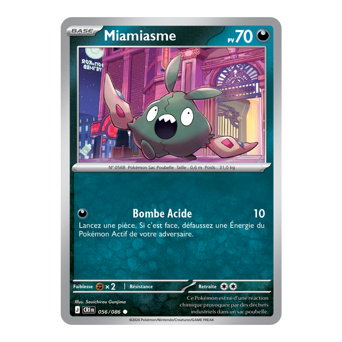 Miamiasme - Reverse 56/86 - ME04 - Pokémon - Mega Evolution Chaos Rising