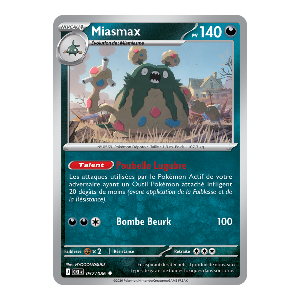 Miasmax - Ungewöhnlich 57/86 - ME04 - Pokémon - Mega-Entwicklung Chaos Rising