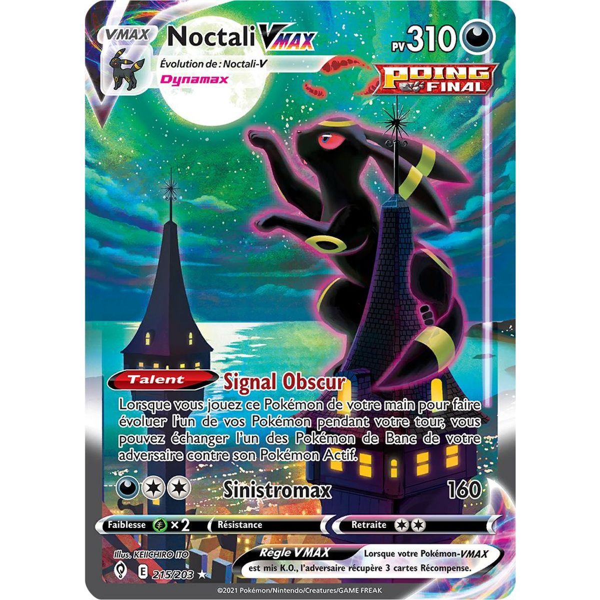 Item Noctali VMAX – Secret Rare 215/203 – Celeste Evolution Schwert und Schild