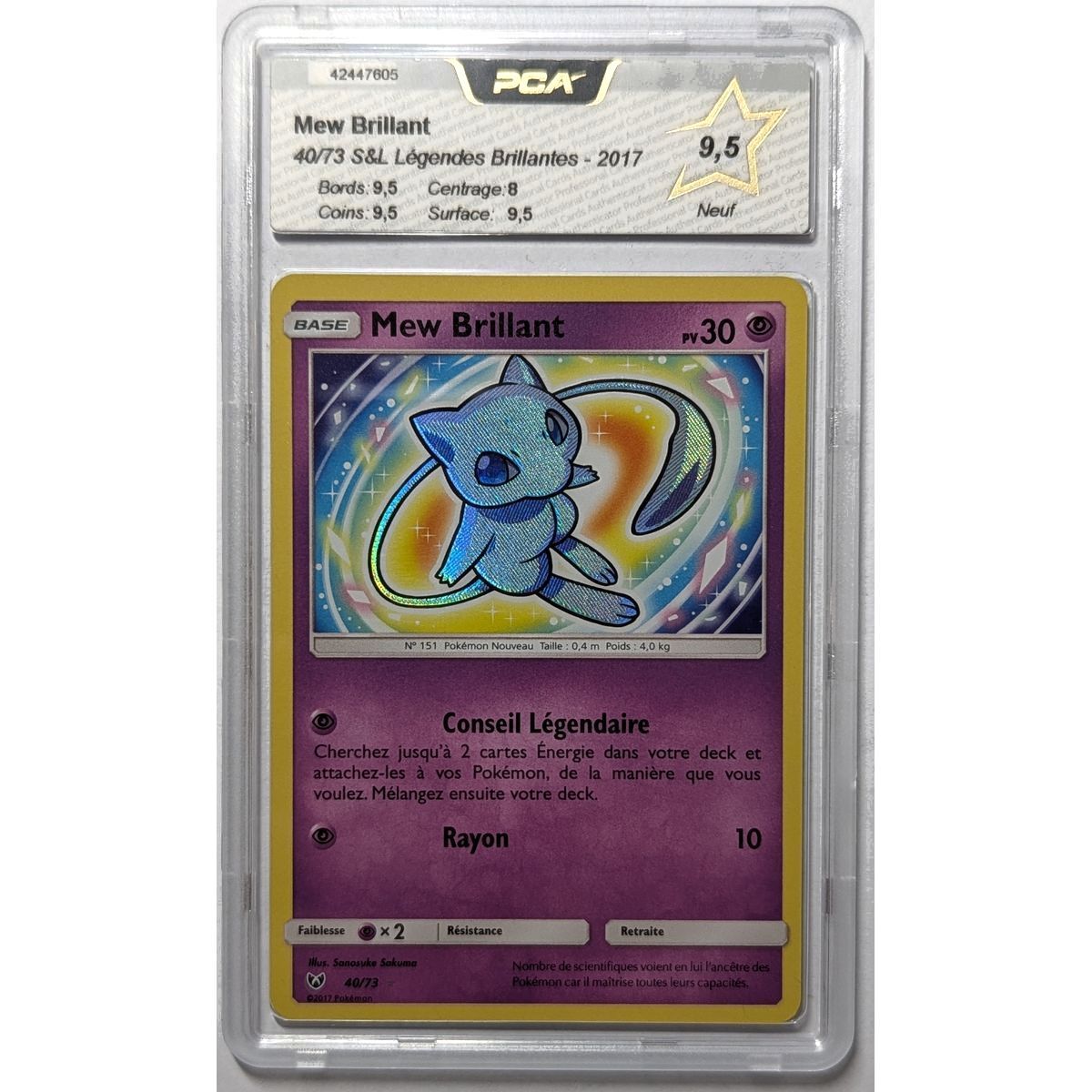 Item [PCA 9.5 - Neu] - Bewertete Karte - Shining Mew 40/73 - S&L Shining Legends - 2017 - Pokémon - Französisch