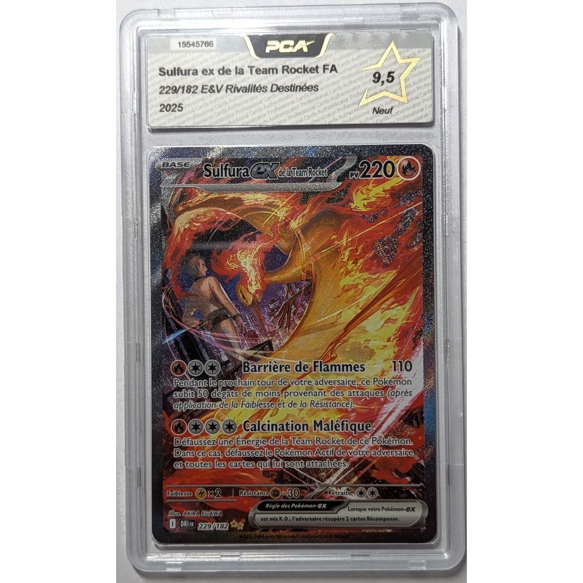 Item [PCA 9.5 - Neu] - Bewertete Karte - Team Rockets Moltres ex FA 229/182 - E&V Destiny Rivalries - 2025 - Pokémon - Französisch