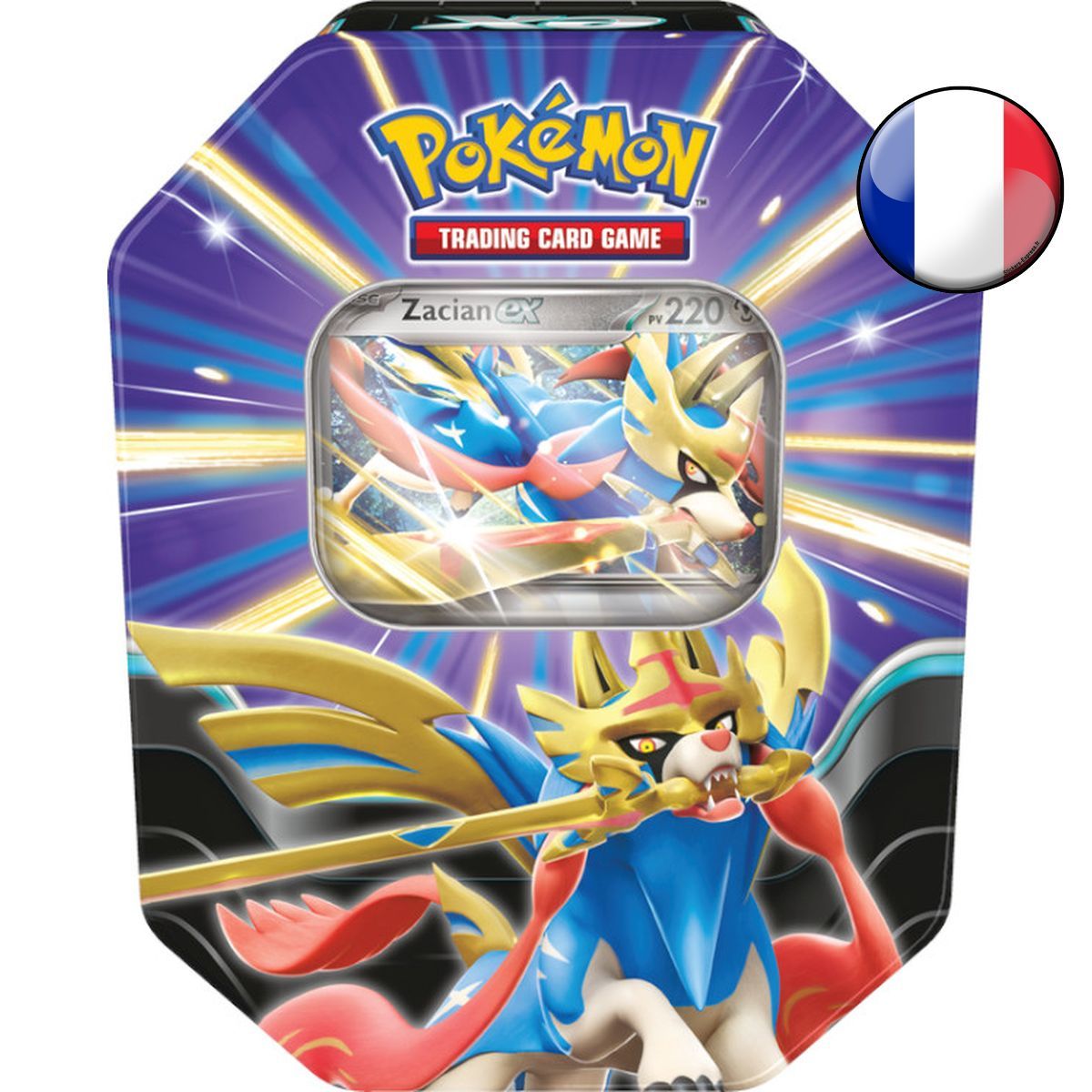 Pokébox – 4 Booster – Slicing Legends – Zacian EX – Pokémon – FR