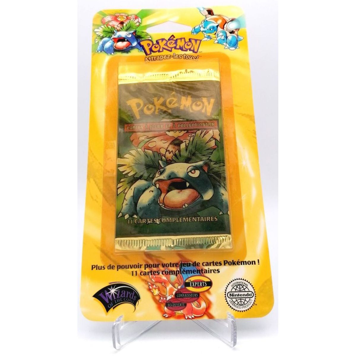 Pokémon – Booster-Blister – Basis-Set Edition 2 – Artwork Florizarre – FR [Vergilbt]