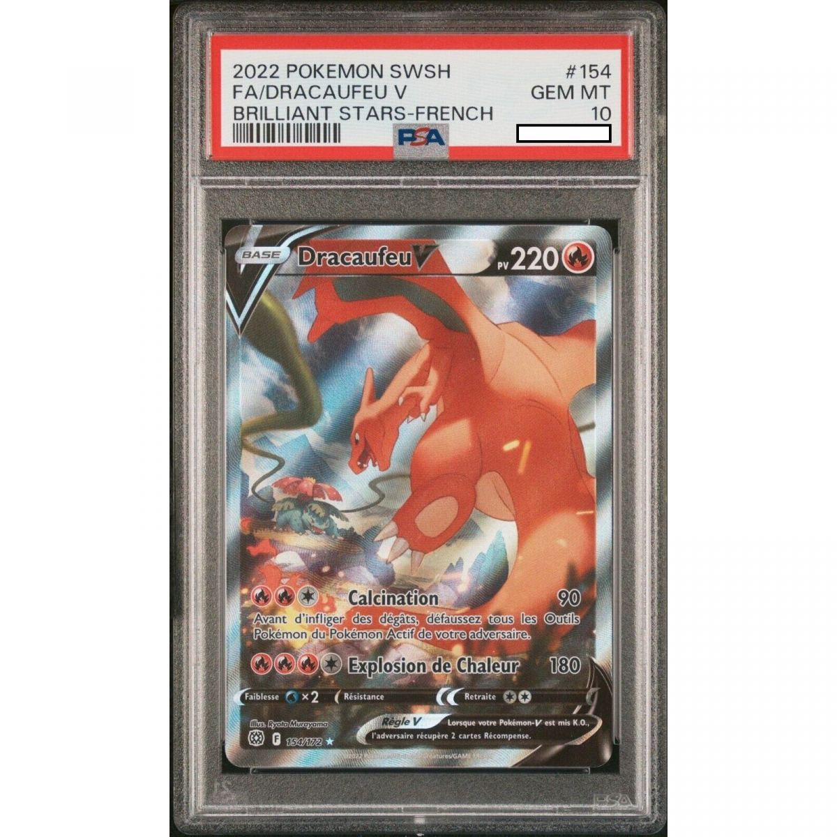 Pokémon - Graded Card - Charizard V 154/172 Sparkling Stars 2022 Full Art FR [PSA 10 - Gem Mint]
