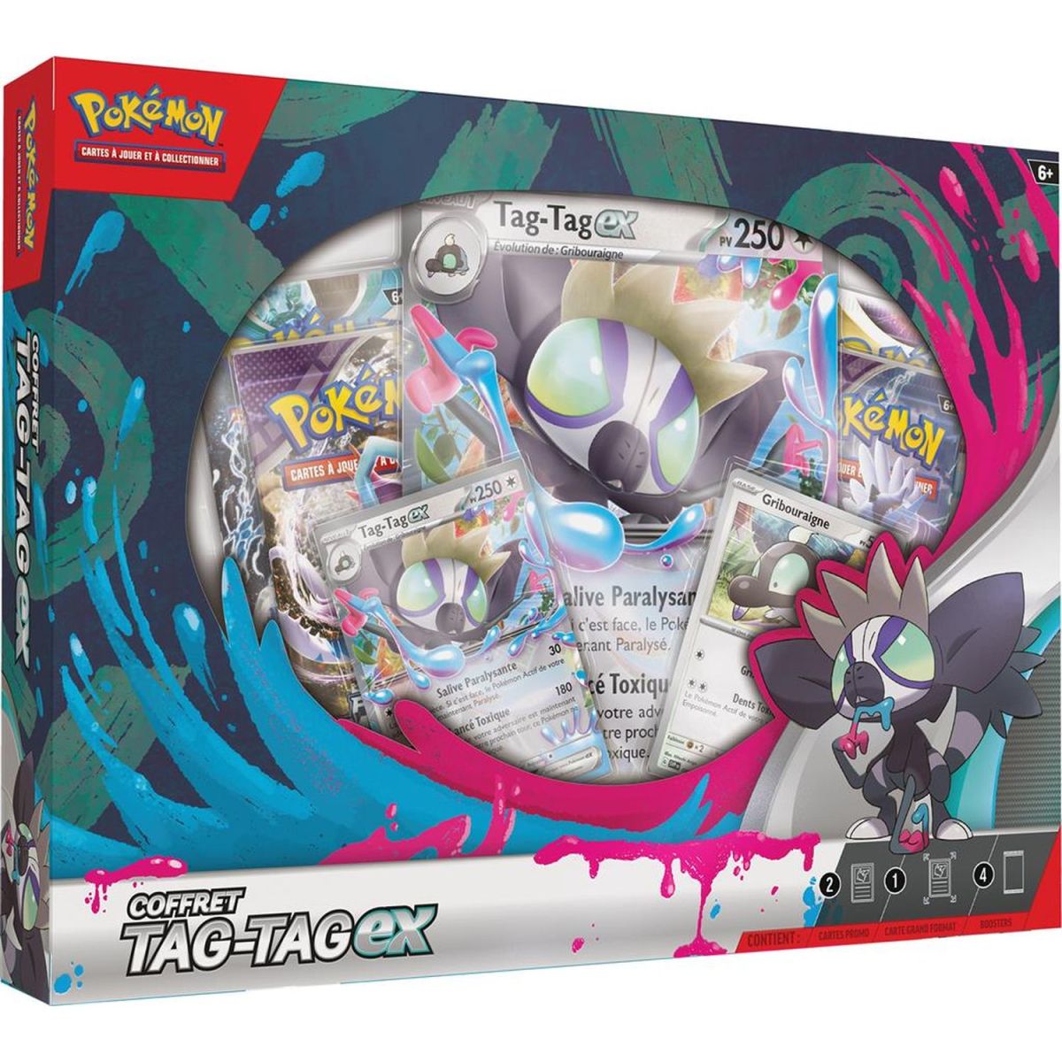 Item Pokémon – Box mit 4 Boostern – Tag-Tag EX – FR