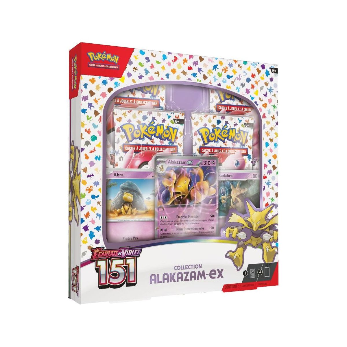 Item Pokémon – Alakazam EX-Sammelbox – Scharlachrot und Lila – 151 – [SV03.5 – EV03.5] – FR