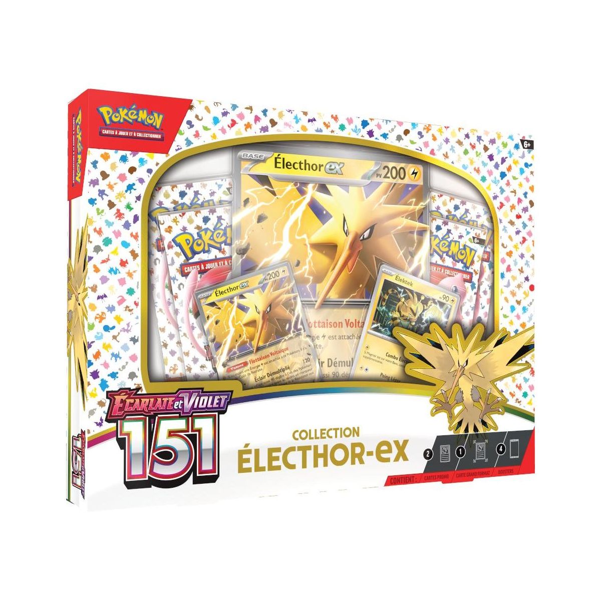 Pokémon – Zapdos EX-Sammelbox – Scharlachrot und Lila – 151 – [SV03.5 – EV03.5] – FR