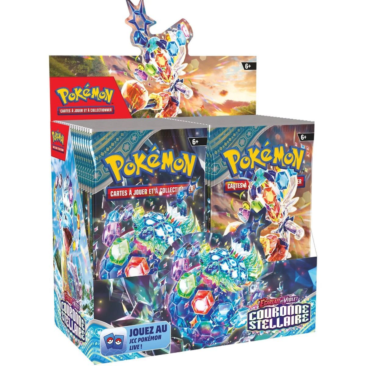 Pokémon – Display – Box mit 36 Boostern – Scharlachrot und Lila – Sternenkrone [SV7][EV07] – FR