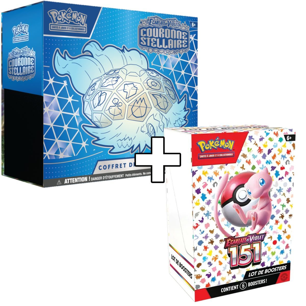 Pokémon - Pack - ETB Stellar Crown [EV07] + Bundle 6 Booster 151 - FR