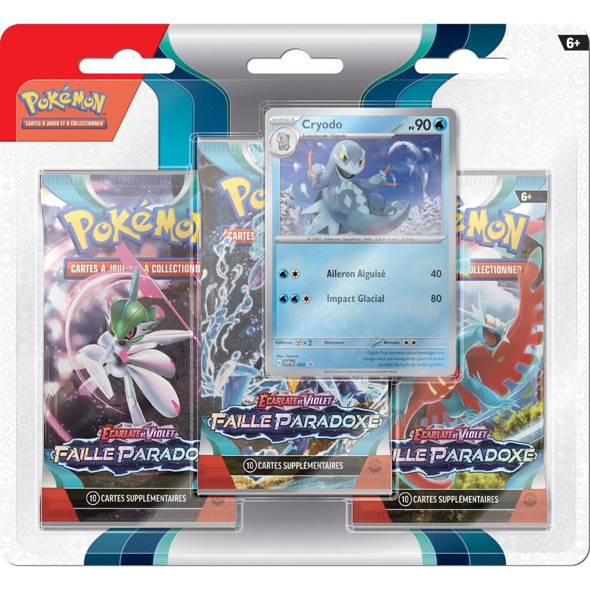 Pokémon – Tri-Pack – Scharlachrot und Violett – Paradox Rift – [SV04 – EV04] – Cryodo / Balbalèze – FR
