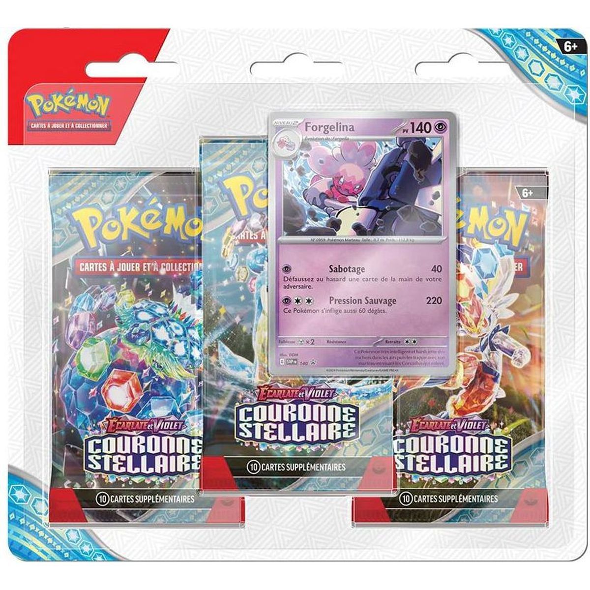 Pokémon – Dreierpack – Latias / Forgelina – Scharlachrot und Lila – Sternenkrone [SV7][EV07] – FR