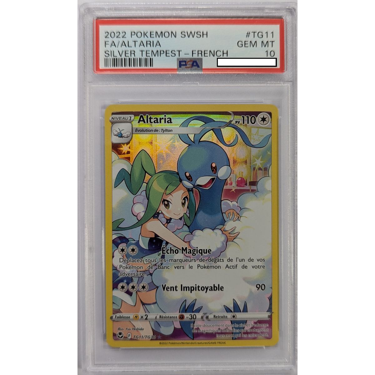 [PSA 10 – Neuwertig] – Bewertete Karte – Altaria TG11/TG30 – Schwert & Schild: Silberner Sturm – 2022 – Pokémon – Französisch