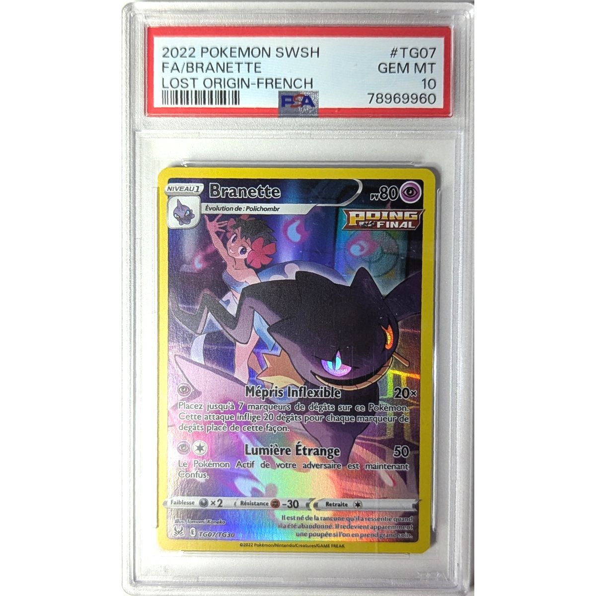 [PSA 10 – Neuwertig] – Bewertete Karte – Banette TG07/TG30 – Schwert & Schild: Verlorene Ursprünge – 2022 – Pokémon – Französisch